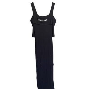 BEBE rare quarter sleeve maxi dress